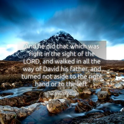 Picture 05 - 2 Kings 22:2 KJV - And he did that which was right in the sight of - Bible Verse Picture