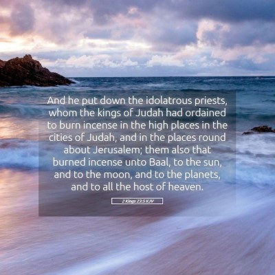 Picture 05 - 2 Kings 23:5 KJV - And he put down the idolatrous priests, whom the - Bible Verse Picture