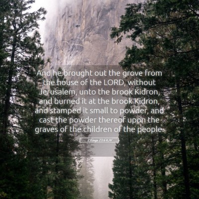 Picture 05 - 2 Kings 23:6 KJV - And he brought out the grove from the house of - Bible Verse Picture