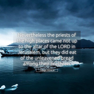 Picture 05 - 2 Kings 23:9 KJV - Nevertheless the priests of the high places came - Bible Verse Picture