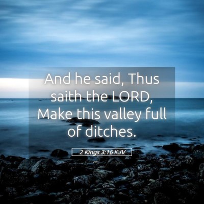 Picture 05 - 2 Kings 3:16 KJV - And he said, Thus saith the LORD, Make this - Bible Verse Picture