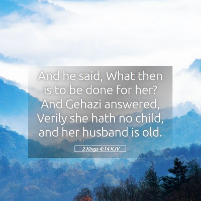 Picture 05 - 2 Kings 4:14 KJV - And he said, What then is to be done for her? And - Bible Verse Picture