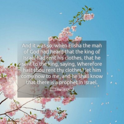 Picture 05 - 2 Kings 5:8 KJV - And it was so, when Elisha the man of God had - Bible Verse Picture