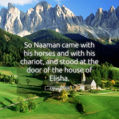 Picture 05 - 2 Kings 5:9 KJV - So Naaman came with his horses and with his - Bible Verse Picture