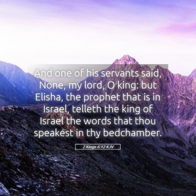 Picture 05 - 2 Kings 6:12 KJV - And one of his servants said, None, my lord, O - Bible Verse Picture