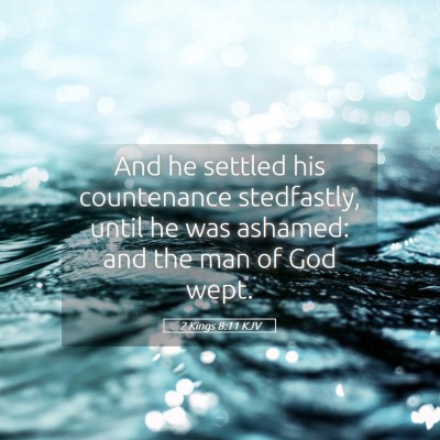 Picture 05 - 2 Kings 8:11 KJV - And he settled his countenance stedfastly, until - Bible Verse Picture