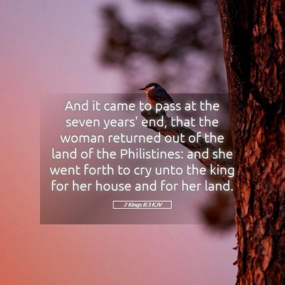 Picture 05 - 2 Kings 8:3 KJV - And it came to pass at the seven years' end, that - Bible Verse Picture