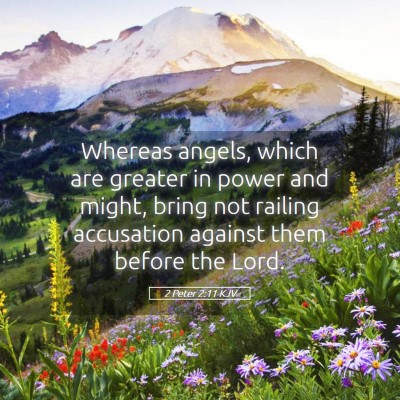 Picture 05 - 2 Peter 2:11 KJV - Whereas angels, which are greater in power and - Bible Verse Picture