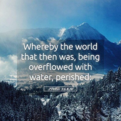 Picture 05 - 2 Peter 3:6 KJV - Whereby the world that then was, being overflowed - Bible Verse Picture