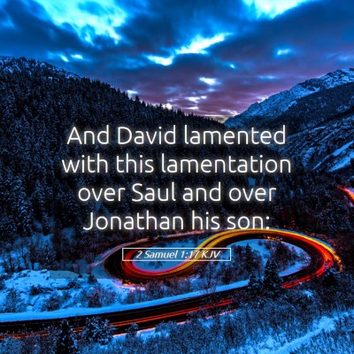 Picture 05 - 2 Samuel 1:17 KJV - And David lamented with this lamentation over - Bible Verse Picture