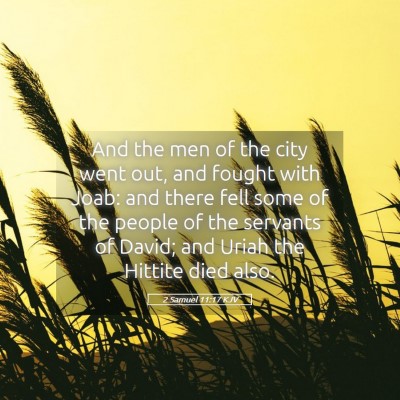 Picture 05 - 2 Samuel 11:17 KJV - And the men of the city went out, and fought with - Bible Verse Picture