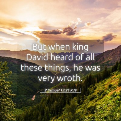 Picture 05 - 2 Samuel 13:21 KJV - But when king David heard of all these things, he - Bible Verse Picture