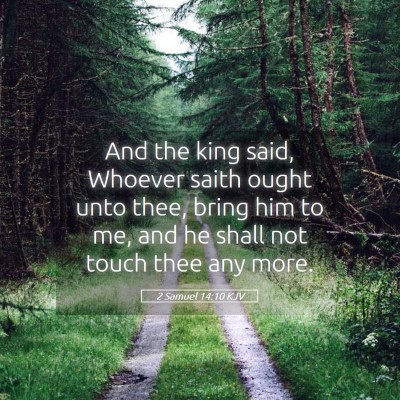 Picture 05 - 2 Samuel 14:10 KJV - And the king said, Whoever saith ought unto thee, - Bible Verse Picture