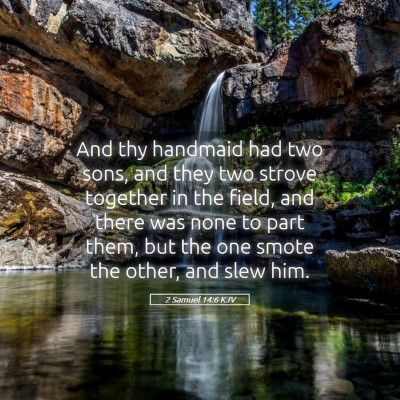 Picture 05 - 2 Samuel 14:6 KJV - And thy handmaid had two sons, and they two - Bible Verse Picture
