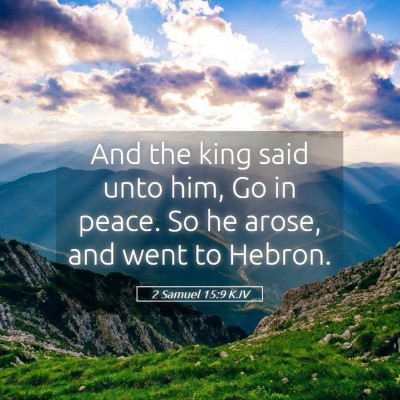 Picture 05 - 2 Samuel 15:9 KJV - And the king said unto him, Go in peace. So he - Bible Verse Picture