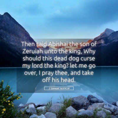 Picture 05 - 2 Samuel 16:9 KJV - Then said Abishai the son of Zeruiah unto the - Bible Verse Picture