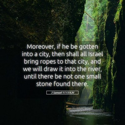 Picture 05 - 2 Samuel 17:13 KJV - Moreover, if he be gotten into a city, then shall - Bible Verse Picture