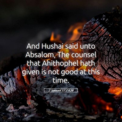 Picture 05 - 2 Samuel 17:7 KJV - And Hushai said unto Absalom, The counsel that - Bible Verse Picture