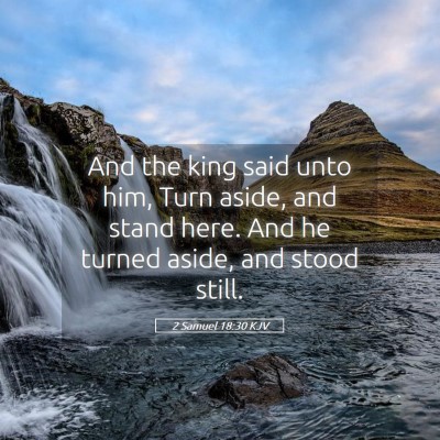 Picture 05 - 2 Samuel 18:30 KJV - And the king said unto him, Turn aside, and stand - Bible Verse Picture