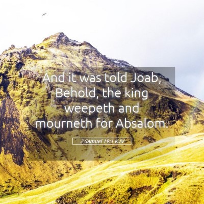 Picture 05 - 2 Samuel 19:1 KJV - And it was told Joab, Behold, the king weepeth - Bible Verse Picture