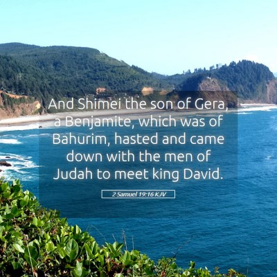 Picture 05 - 2 Samuel 19:16 KJV - And Shimei the son of Gera, a Benjamite, which - Bible Verse Picture