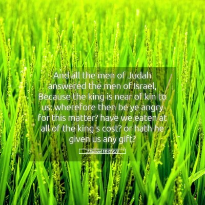 Picture 05 - 2 Samuel 19:42 KJV - And all the men of Judah answered the men of - Bible Verse Picture