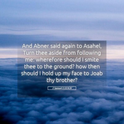 Picture 05 - 2 Samuel 2:22 KJV - And Abner said again to Asahel, Turn thee aside - Bible Verse Picture