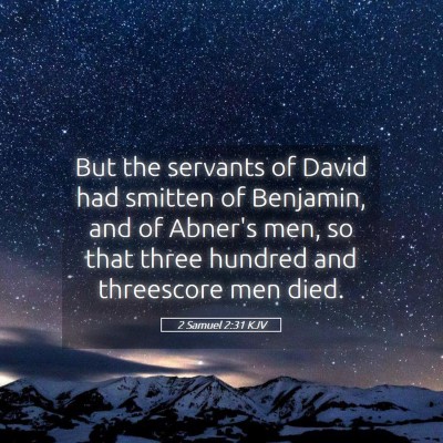 Picture 05 - 2 Samuel 2:31 KJV - But the servants of David had smitten of - Bible Verse Picture