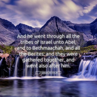 Picture 05 - 2 Samuel 20:14 KJV - And he went through all the tribes of Israel unto - Bible Verse Picture
