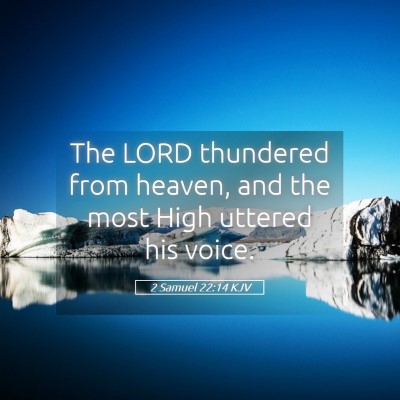 Picture 05 - 2 Samuel 22:14 KJV - The LORD thundered from heaven, and the most High - Bible Verse Picture