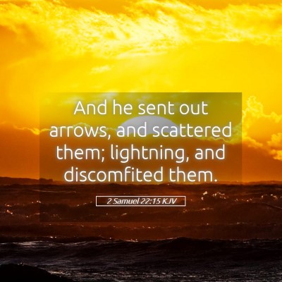 Picture 05 - 2 Samuel 22:15 KJV - And he sent out arrows, and scattered them; - Bible Verse Picture