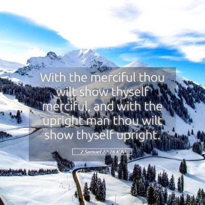 Picture 05 - 2 Samuel 22:26 KJV - With the merciful thou wilt show thyself - Bible Verse Picture