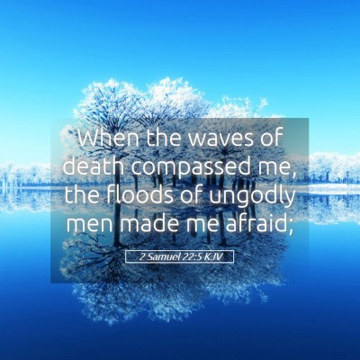 Picture 05 - 2 Samuel 22:5 KJV - When the waves of death compassed me, the floods - Bible Verse Picture