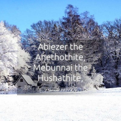 Picture 05 - 2 Samuel 23:27 KJV - Abiezer the Anethothite, Mebunnai the - Bible Verse Picture