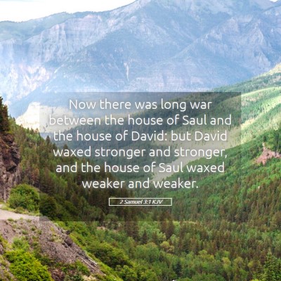 Picture 05 - 2 Samuel 3:1 KJV - Now there was long war between the house of Saul - Bible Verse Picture