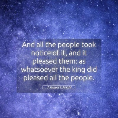 Picture 05 - 2 Samuel 3:36 KJV - And all the people took notice of it, and it - Bible Verse Picture