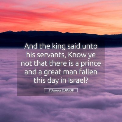 Picture 05 - 2 Samuel 3:38 KJV - And the king said unto his servants, Know ye not - Bible Verse Picture