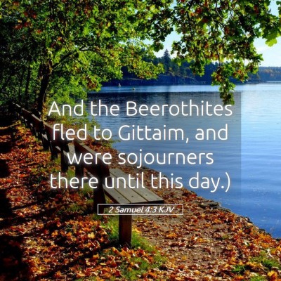 Picture 05 - 2 Samuel 4:3 KJV - And the Beerothites fled to Gittaim, and were - Bible Verse Picture