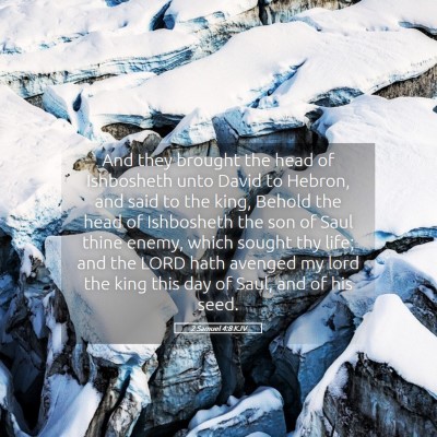 Picture 05 - 2 Samuel 4:8 KJV - And they brought the head of Ishbosheth unto - Bible Verse Picture