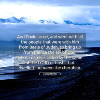 Picture 05 - 2 Samuel 6:2 KJV - And David arose, and went with all the people - Bible Verse Picture