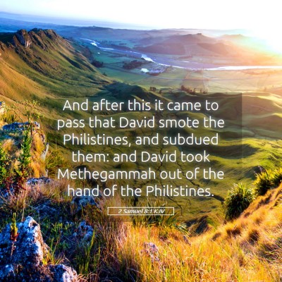 Picture 05 - 2 Samuel 8:1 KJV - And after this it came to pass that David smote - Bible Verse Picture