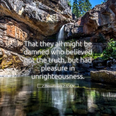 Picture 05 - 2 Thessalonians 2:12 KJV - That they all might be damned who believed not - Bible Verse Picture