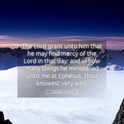 Picture 05 - 2 Timothy 1:18 KJV - The Lord grant unto him that he may find mercy of - Bible Verse Picture
