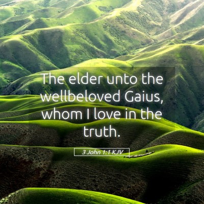 Picture 05 - 3 John 1:1 KJV - The elder unto the wellbeloved Gaius, whom I love - Bible Verse Picture