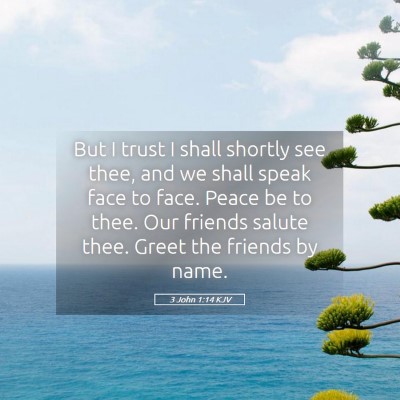 Picture 05 - 3 John 1:14 KJV - But I trust I shall shortly see thee, and we - Bible Verse Picture