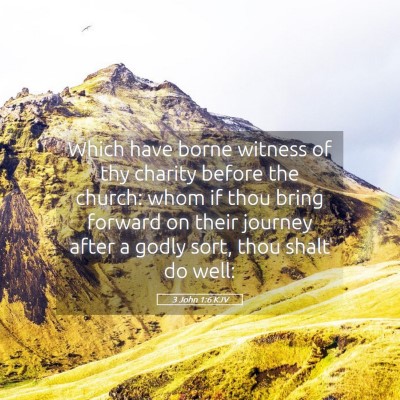 Picture 05 - 3 John 1:6 KJV - Which have borne witness of thy charity before - Bible Verse Picture