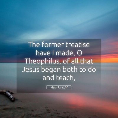 Picture 05 - Acts 1:1 KJV - The former treatise have I made, O Theophilus, of - Bible Verse Picture