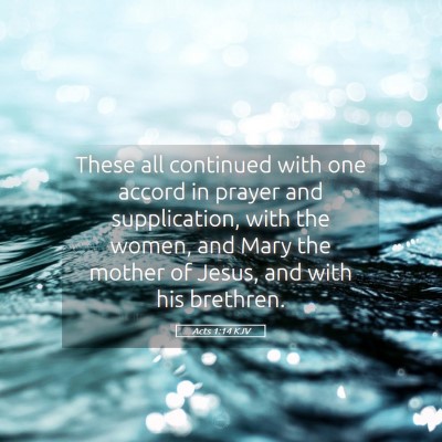 Picture 05 - Acts 1:14 KJV - These all continued with one accord in prayer and - Bible Verse Picture