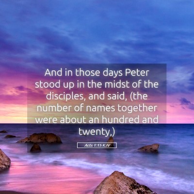 Picture 05 - Acts 1:15 KJV - And in those days Peter stood up in the midst of - Bible Verse Picture