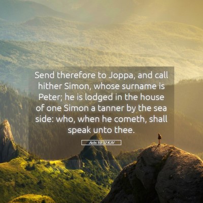 Picture 05 - Acts 10:32 KJV - Send therefore to Joppa, and call hither Simon, - Bible Verse Picture